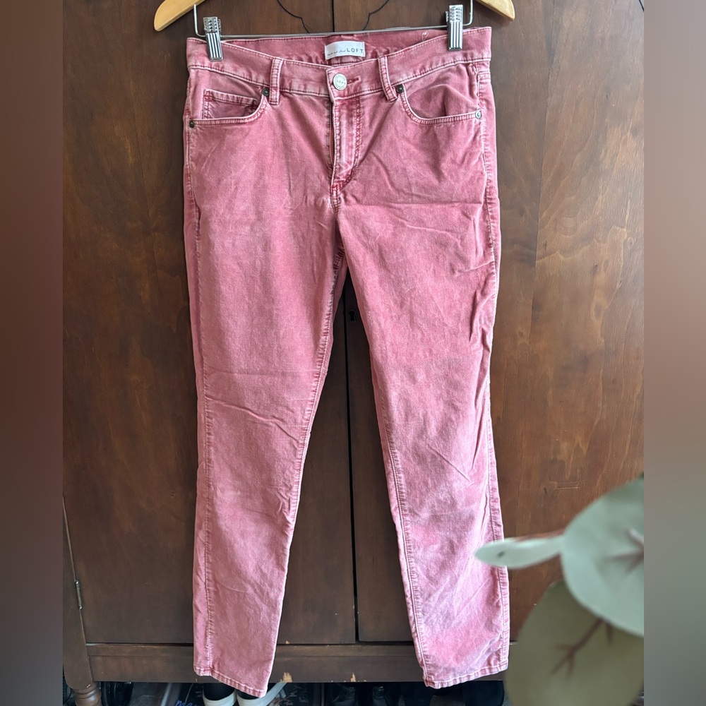 LOFT Dusty Rose Pink Straight-Leg Jeans size 6